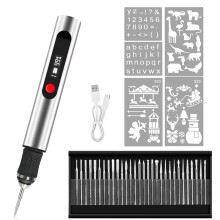 500mAh Elektrisk Gravyrpennsats USB Sladdlös Elektrisk Polermaskin Litiumbatteri Snidpenna Multifunktionell för Metall
