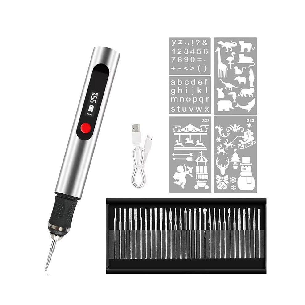 500Mah Electric Engraving Pen Kit Usb Cordless Electric Polisher Lithium Battery Carving Pen Multifunction For Metal 6033711979420