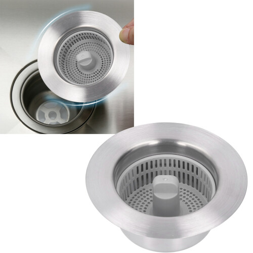 Stainless Steel Pop Up Sink Drain Filter 142-169 g
