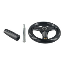 1 Stuk Draaibank Freeshandwiel D160mm - 3-Spaaks Kunststof Handwiel met Draaihendel