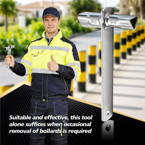 2 Pcs Double-Headed Triangular Keys M10/M12 For Bollards, Barrier Posts And Guardrail Posts With Triangular Locks 1