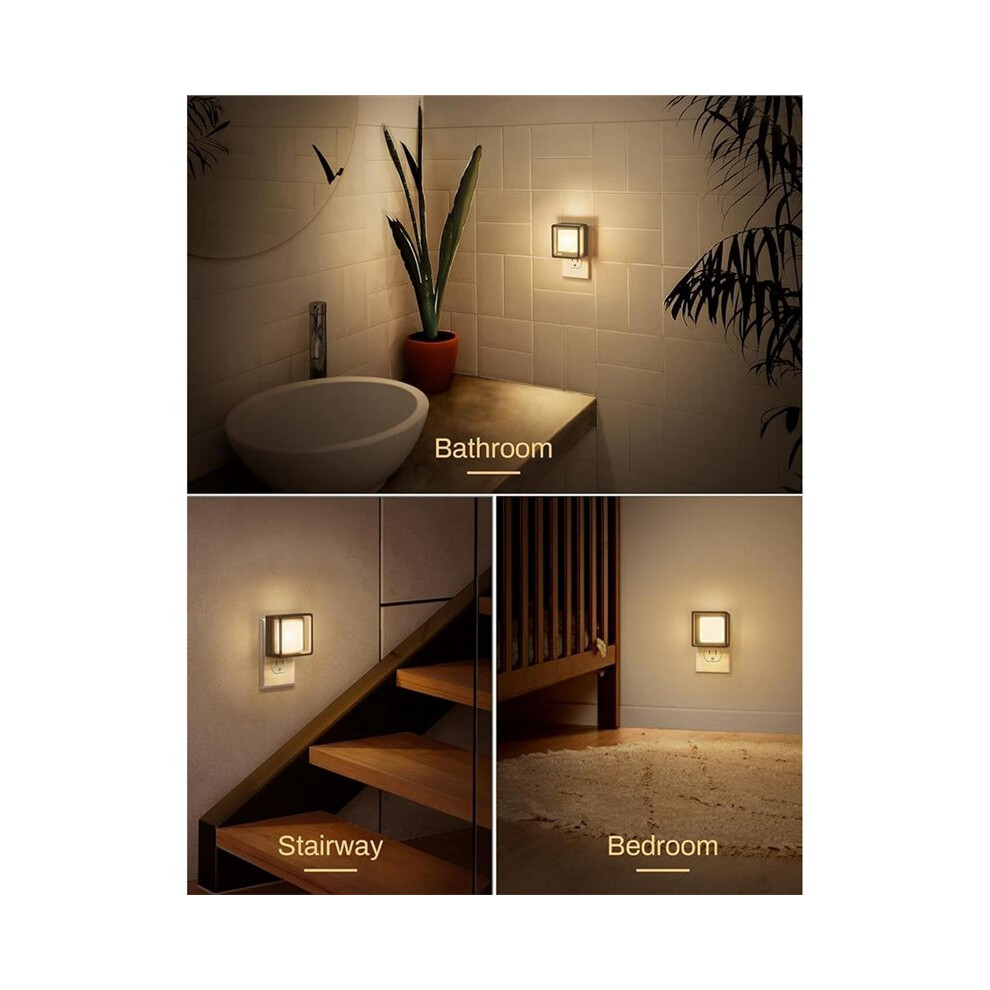 LED Night Lights, Auto Color Changing with Dusk to Dawn Sensor, Ideal for Kids Room, Nursery, Hallway EU Plug