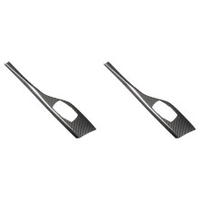 2X Real Carbon Fiber RHD voor  1 2 Serie F20 F21 F22 Accessoires Sticker Auto Multimedia Knop Panel Cover Interieur Trim