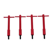 4pcs Aluminum Valve Cover T-Bar Wing Nut Bolts 1/4"-20 for SBC BBC Chevy Tall T-Bar Valve Cover Hold Red