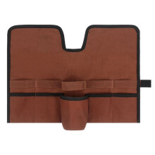 Canvas Cocktail Set Carry Bag, Portable Folding Roll Strap, Brown - Durable Bartender Kit, Design