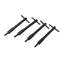 4 St Svarta Aluminiumventilkåpor med T-Stång, Vingmuttrar, 1/4"-20, för SBC BBC för Chevy för för 265 273 318 340 Motorer.