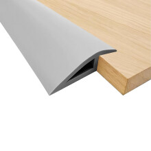 Floor Transition Strip 5m Gray Door Threshold Reducer PVC Edge Trim Anti‑Slip Waterproof Flexible