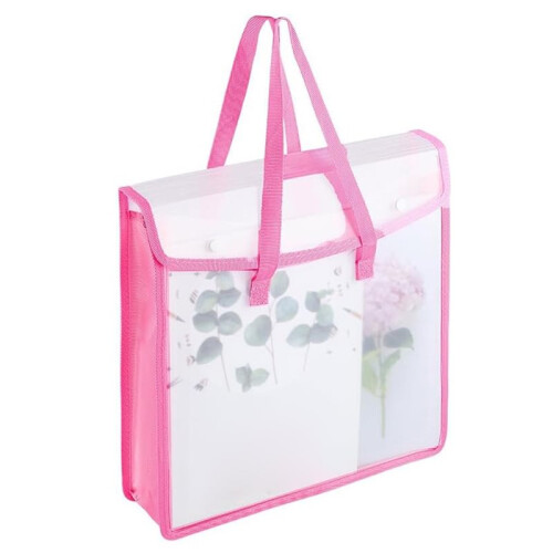 4 Pcs Scrapbook Paper Storage Organizer 4 Colors Translucent Plastic Scrapbook Organizer Document Storage Bag 1