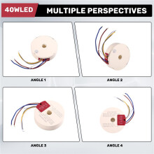40W Circular Dual-Color LED Power Supply with Wide Voltage Range and Parallel Constant Current LED Driver 2.4G