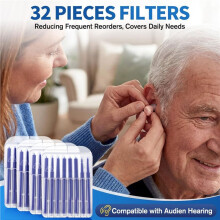 24 Stück Wachsfilter für Audien Hearing, 1,5 mm Ersatz-Wachsfilter, Hörgerätezubehör