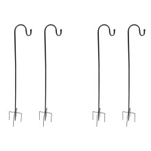 Shepherd's Hooks, 4Pack Shepherd Hook Made of Metal for Outdoor Bird Feeders Hanger, Solar Lights, Christmas Lights