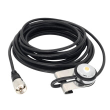 5M NMO to PL259 Mobile Car Radio Antenna Cable with L Shape Mount for /VHF/UHF