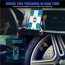 Android TPMS 5.0 External Tire Pressure Monitoring System Car Tire Pressure Sensors Mobile Phone APP Display