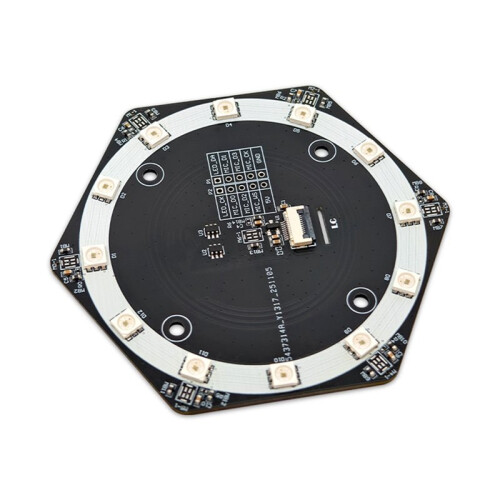 Upgraded 6+1 Mic Array Speech Recognition Array with RGB Full-Color LED I2S for Audio Source Localization Beamforming 1