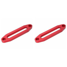 2Stück 10 Zoll 12000 DBS SeilfüHrungsklüSe für Seilwinde Aus Aluminium für Offroad-4WD-Seil, Silberfarbene SeilfüHrungsdrahtfüHrung Rot