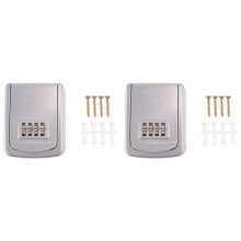 2X Key Lock Box Wall Mounted 4 Digit Combination Lock Box for House Key Security Key Storage Lock Box