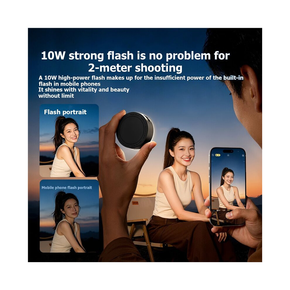 Portable Phone Flash Magnetic Fill Clip- Led Selfie For Video Vlog Live Streaming Photography Light 6033240996769
