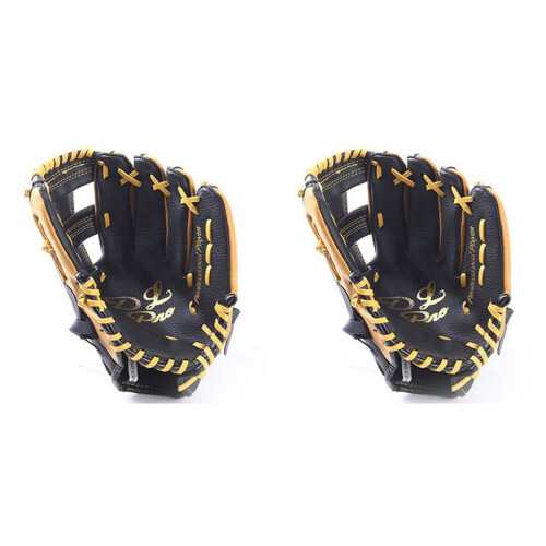 2X Luva de Beisebol de Couro de Vaca de Camada Dupla, Luva de Softball de 12,5 Polegadas, Adequada para Adultos