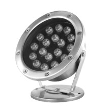 LED Pond Light 18W IP68 Waterproof Stainless Steel Underwater Pool Spotlight for Fountain Landscape