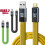 Cable USB 3.2 Macho A Macho, Tipo A A Tipo C, Carga Rápida, 36 W, Línea de Datos Flexible de 20 cm, Cable USB-A A USB-C, HDD Box A 3
