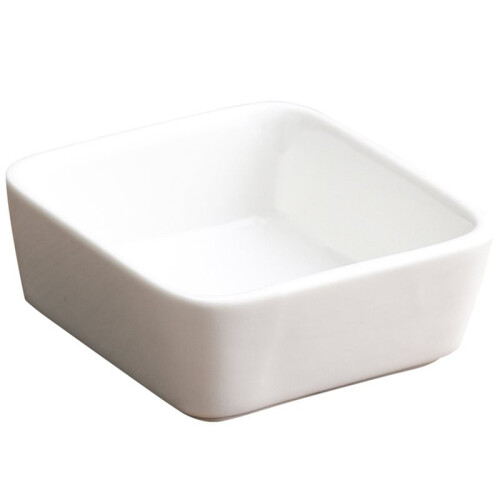 10 Pcs White Square Dip Bowls, Dishwasher Safe Small Serving Dishes for Condiments, Snacks 1