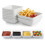 10 Pcs White Square Dip Bowls, Dishwasher Safe Small Serving Dishes for Condiments, Snacks 5