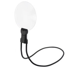 3in1 Magnifier LED Light Neck Hanging/Handheld/Desktop Adjustable Silicone Hose Type-C Rechargeable for Reading Seniors