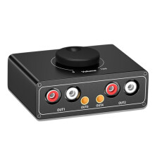 Upgrade Audioversterker AV-Schakelaar 3,5 mm voor RCA-Hoofdtelefoon/Mobiele Telefoon/Computerluidspreker Volumeregelaar