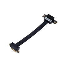 PCIE X1 Riser Cable 90 Degree Right Angle PCIe 3.0 X1 to X1 Extension Cable PCI Express 1x Riser Card Ribbon Extender