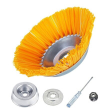 Tondeuse à Gazon de 20 cm avec Tête de Coupe et Adaptateur à 4 Lames, Roue de Désherbage en Nylon, Débroussailleuse Domestique