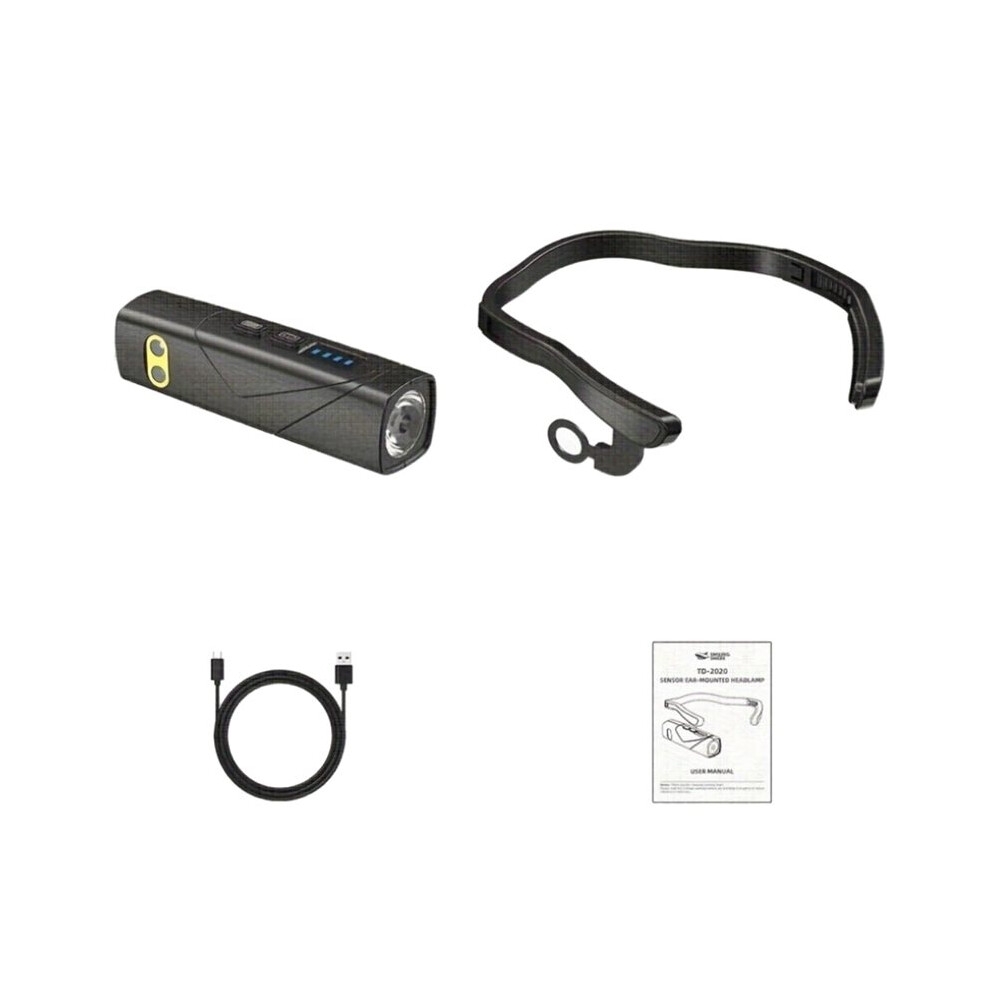 Photos - Flashlight LED Rechargeable Ear-Worn Headlamp with Motion-Sensing, 5 Modes, Ideal for Outdoor Activities