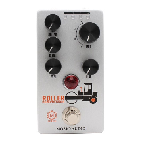 Mosky Roller Compressor Guitar Pedal 4 Modes Guitar Compression Effect with Sustain Blend Level Tone Control True Bypass