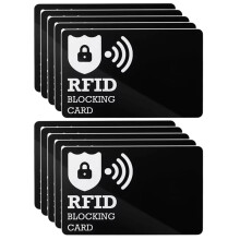 10Pcs RFID Blocking Card NFC Bank Debit Blocker Credit Card Protector Identity Theft Prevention for Travel Security