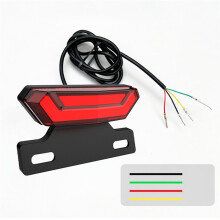 Feu Arrière LED 36-48 V pour Vélo Électrique - Feu Arrière Étanche pour la Conduite de Nuit, Compatible avec les Vélos Électriques