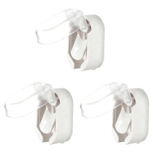 Lot de 3 Porte-Brosses à Dents Muraux pour Salle de Bain, avec Couvercle et Ventouse Anti-Poussière pour Douche