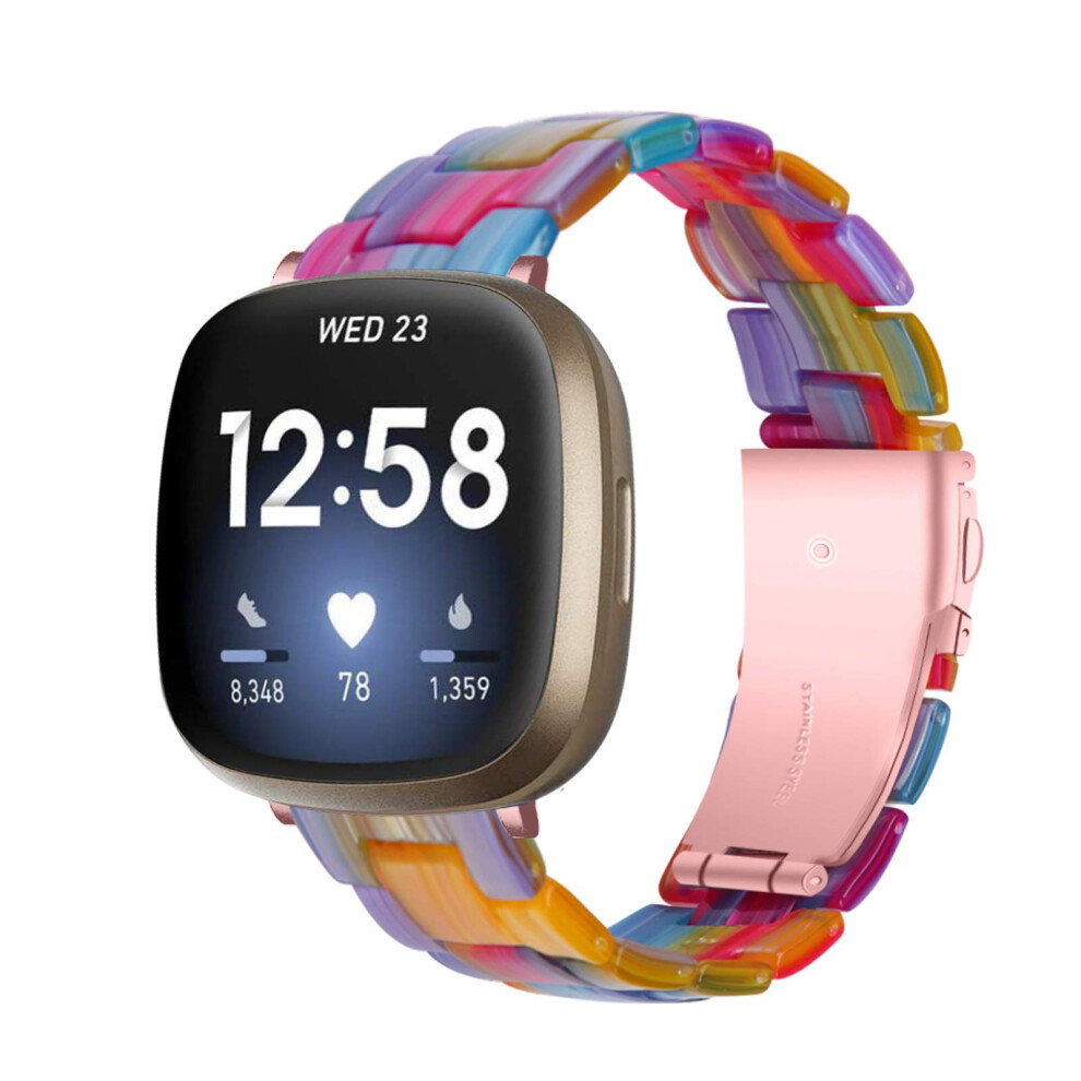 Replacement Band Resin Sport Strap With Quick Release And Metal Buckle For Fitbit Versa 4 Versa 3 Sense 2 9771547815068