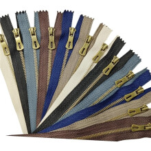 12 Stück Metallreißverschlüsse, 3 Stück, Antikmessing, Geschlossen, Nicht Trennbar, Verschiedene Farben, für Geldbörsen, Taschen und Handtaschen