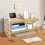 Elegant Wooden Desk Shelf Organizer - Versatile Desktop Bookshelf and Storage Solution White 2