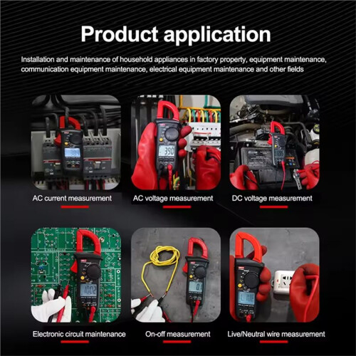 -T UT204+ Digital AC  Voltage Clamp Meter Multimeter True RMS 400-600A Auto Range Voltmeter Resistance Test 2