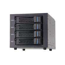 Externes Festplattengehäuse mit 4 Steckplätzen für 3,5"-Festplatten und SSDs (U.2)