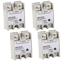 4pcs Solid State Relay SSR-40DA Relay Module SSR 40DA - Single Phase SSR 3-32V  to 5-60V  40A Load