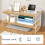 Elegant Wooden Desk Shelf Organizer - Versatile Desktop Bookshelf and Storage Solution White 5