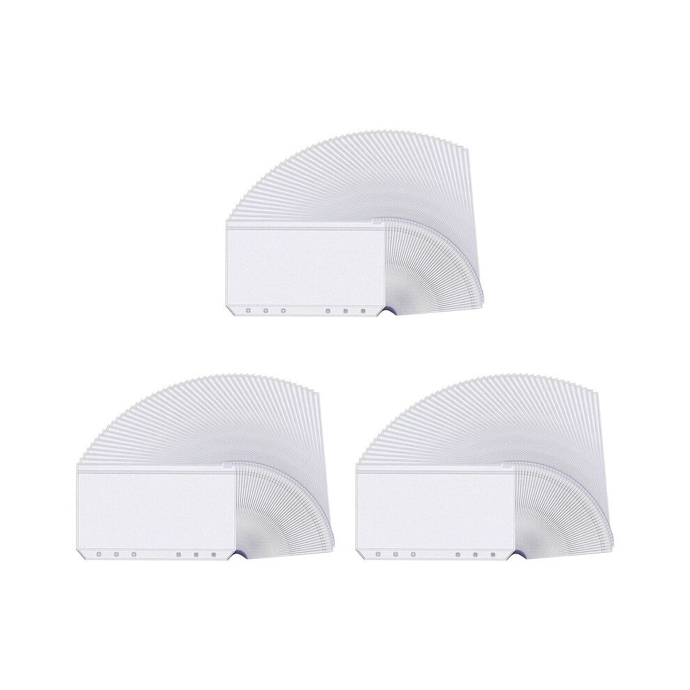144 Pieces Binder Pockets 6 Holes Zipper Binder Pouch Folders Clear Waterproof Pvc Loose Leaf Bags (A6) 6032975386111