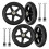 4 Pack Walker Wheels Replacement, 6 Inch Anti-Slip Solid Roller Wheels for Walkers, Offices Wheelchair Front Wheel 1