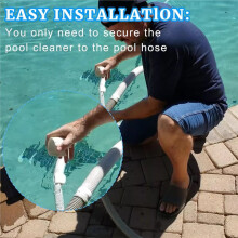 Universal Cleaner White Floating Hose for PVX280PK2 for Pool Cleaner 2-Wheel 4-Wheel Pool Cleaner Parts 2 PCS