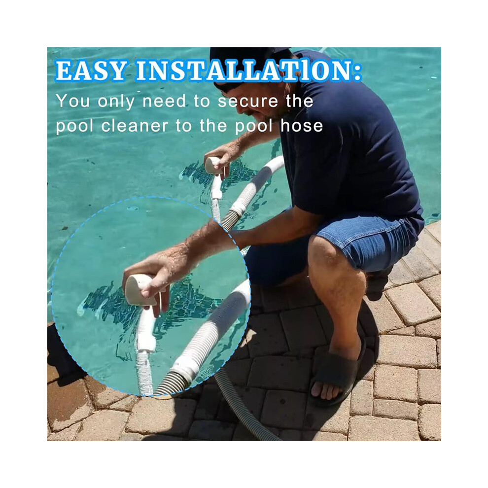 Universal Cleaner White Floating Hose For Pvx280pk2 For Pool Cleaner 2-Wheel 4-Wheel Pool Cleaner Parts 2 Pcs 4712109690674