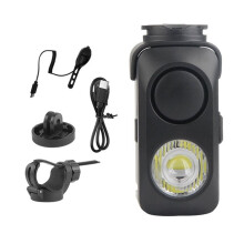Fahrradhupe mit LED-Licht, USB-Aufladbare Fahrradlampe für Mountainbikes und Rennräder