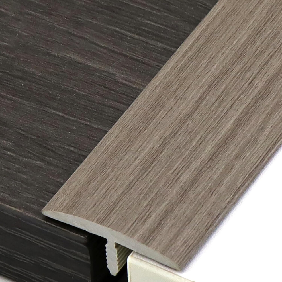 Gray Self Adhesive Floor Transition Strip, Pvc Tshaped Threshold Ramp For Laminate And Tile, Easy Cuttofit 9330225287001