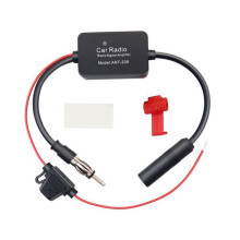 Adaptador de Cable Divisor de Antena de Estéreo para Automóvil FM, Amplificador de Señal de Radio de 12 V, Amplificador de Señal de Antena FM