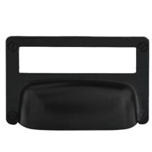 6PCS Vintage Zinc Alloy Drawer Handles with Label Frames for Card Boxes and Cupboards A
